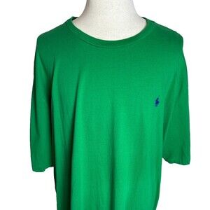Polo Ralph Lauren Vibrant Kelly Green T-Shirt, Sz 3XLT Tall, Blue Pony Crew Neck